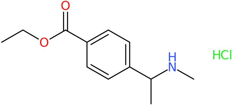 Ethyl 4-[1-(methylamino)ethyl]benzoate hydrochloride, NX74222