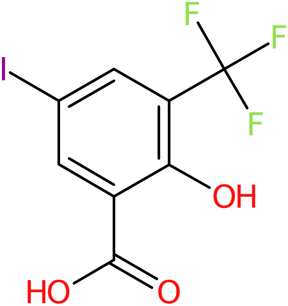 CAS: 1445995-72-1 | 2-Hydroxy-5-iodo-3-(trifluoromethyl)benzoic acid, >97%, NX24538