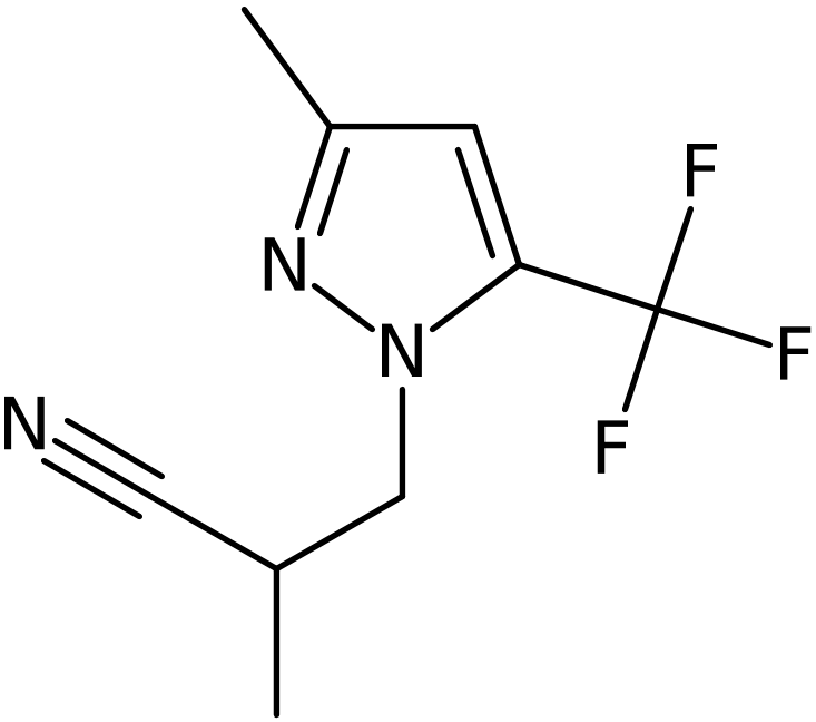 CAS: 1006352-92-6 | 2-Methyl-3-[3-methyl-5-(trifluoromethyl)-1H-pyrazol-1-yl]propanenitrile, NX10662