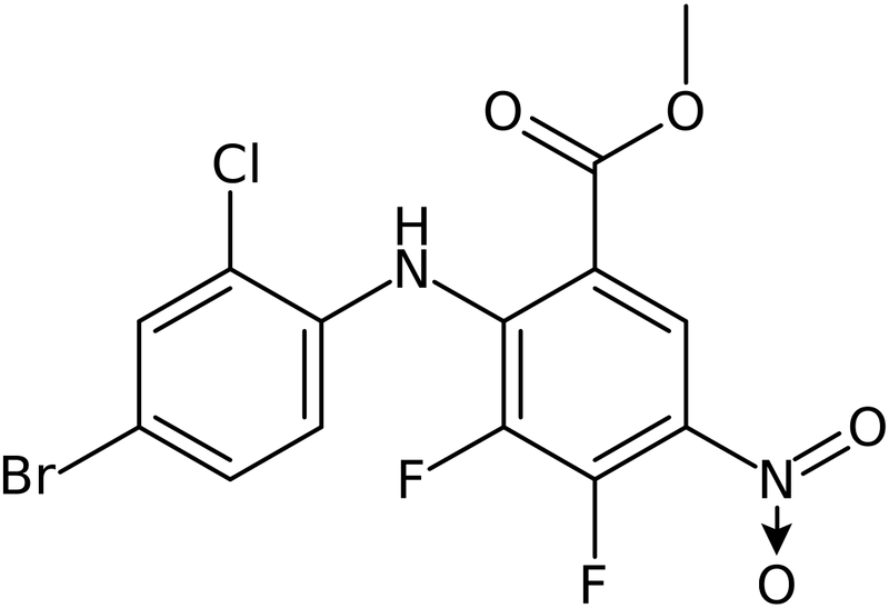 CAS: 1582770-01-1 | Methyl 2-[(4-bromo-2-chlorophenyl)amino]-3,4-difluoro-5-nitrobenzoate, NX26667