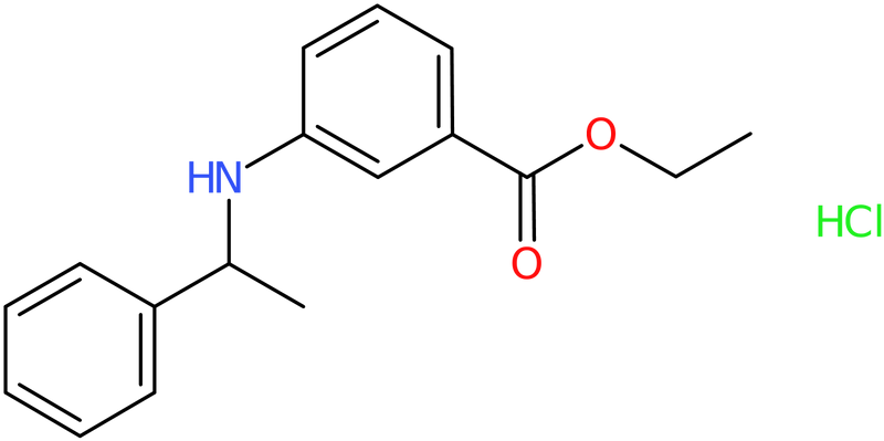 Ethyl 3-(1-phenylethylamino)benzoate hydrochloride, NX74282