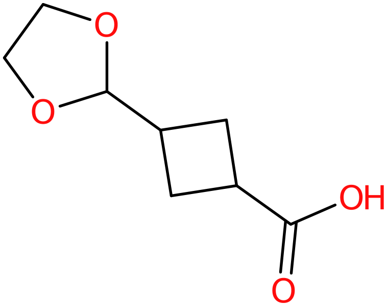 CAS: 1414513-77-1 | 3-(1,3-Dioxolan-2-yl)cyclobutanecarboxylic acid, >95%, NX23567