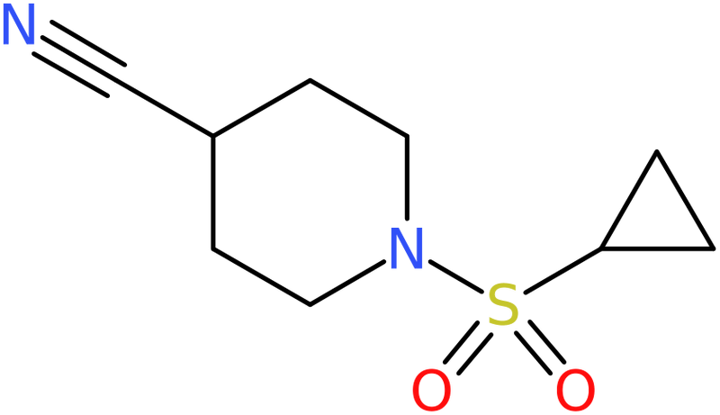 CAS: 1036738-82-5 | 1-(Cyclopropylsulfonyl)piperidine-4-carbonitrile, >97%, NX12032