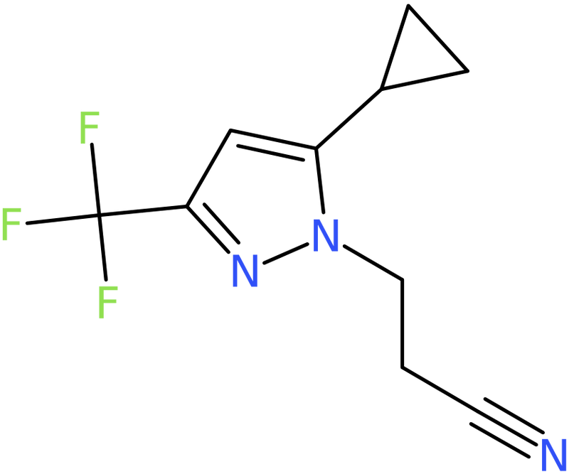 CAS: 1006334-01-5 | 3-[5-Cyclopropyl-3-(trifluoromethyl)-1H-pyrazol-1-yl]propanenitrile, NX10629