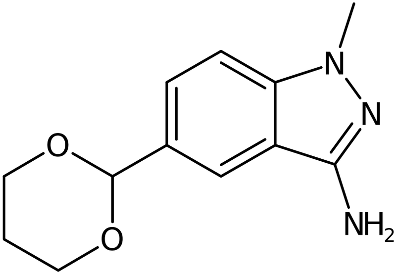 CAS: 1373350-39-0 | 5-(1,3-Dioxan-2-yl)-1-methyl-1H-indazol-3-amine, NX22550