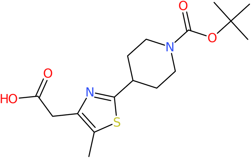 CAS: 845885-88-3 | 2-[5-Methyl-2-(N-tert-butoxycarbonylpiperidine)-1,3-thiazol-4-yl]acetic acid, NX63495