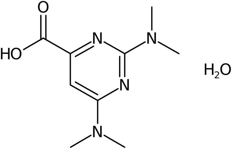 CAS: 1052402-84-2 | 2,6-Bis(dimethylamino)pyrimidine-4-carboxylic acid monohydrate, >95%, NX12534