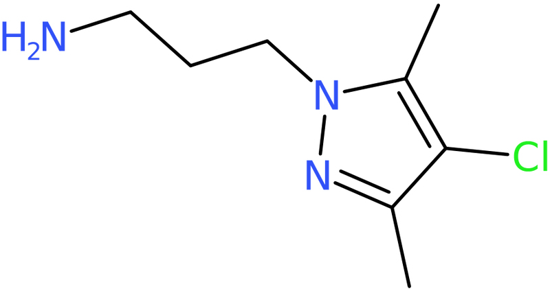 CAS: 956786-61-1 | 3-(4-Chloro-3,5-dimethyl-1H-pyrazol-1-yl)propan-1-amine, >95%, NX70985