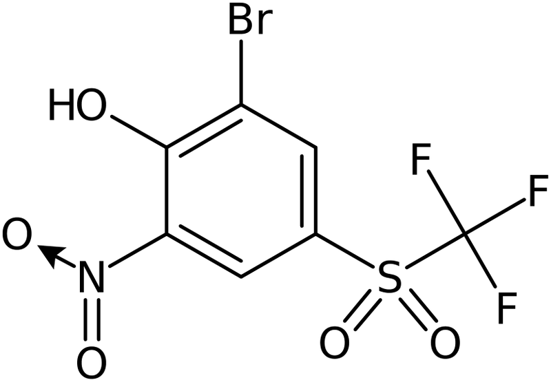 CAS: 1440535-14-7 | 2-Bromo-6-nitro-4-[(trifluoromethyl)sulphonyl]phenol, >95%, NX24420