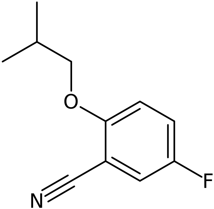 CAS: 1340270-09-8 | 5-Fluoro-2-(2-methylpropoxy)benzonitrile, >98%, NX21512