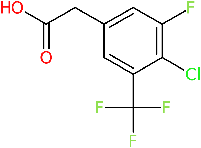 CAS: 1431329-73-5 | 4-Chloro-3-fluoro-5-(trifluoromethyl)phenylacetic acid, >98%, NX24135