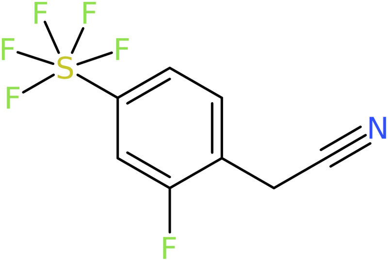 CAS: 1240256-87-4 | 2-Fluoro-4-(pentafluorosulfur)phenylacetonitrile, >98%, NX18620