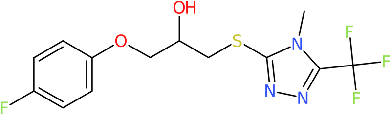 CAS: 1440535-63-6 | 1-(4-Fluorophenoxy)-3-{[4-methyl-5-(trifluoromethyl)-4H-1,2,4-triazol-3-yl]thio}propan-2-ol, NX24432