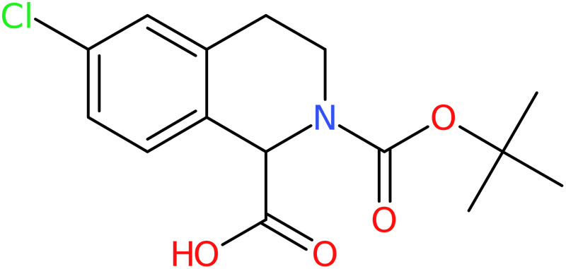 CAS: 871730-33-5 | 6-Chloro-1,2,3,4-tetrahydroisoquinoline-1-carboxylic acid, N-BOC protected, NX65295