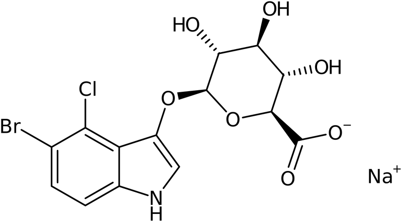 CAS: 129541-41-9 | 5-Bromo-4-chloro-3-indolyl-beta-D-glucuronic acid sodium salt, >98%, NX20322