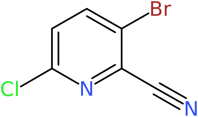 CAS: 1053659-39-4 | 3-Bromo-6-chloropyridine-2-carbonitrile, >97%, NX12651