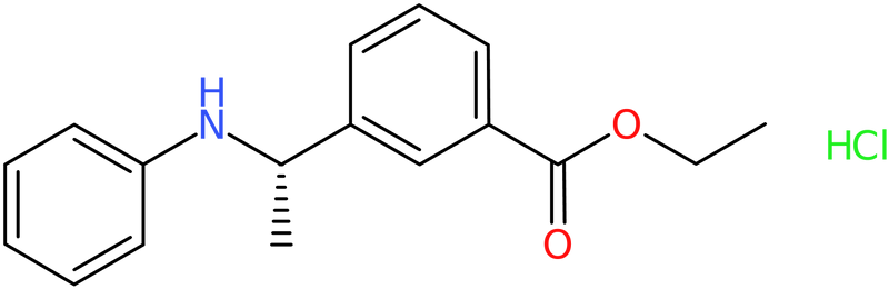 Ethyl 3-[(1S)-1-anilinoethyl]benzoate hydrochloride, NX74152