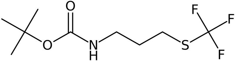 CAS: 1208080-46-9 | tert-Butyl (3-((trifluoromethyl)thio)propyl)carbamate, >95%, NX17244