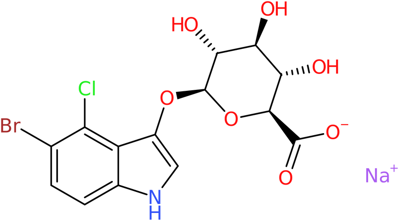 CAS: 129541-41-9 | 5-Bromo-4-chloro-3-indolyl-beta-D-glucuronic acid sodium salt, >98%, NX20322