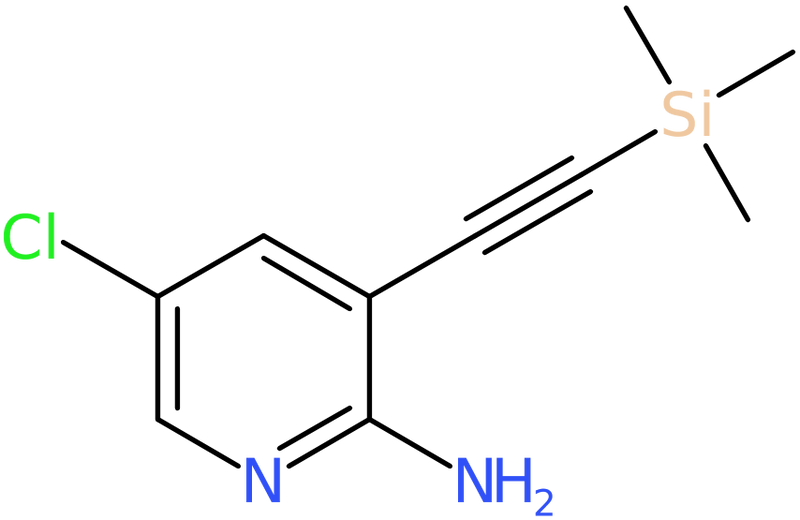 CAS: 866318-90-3 | 5-Chloro-3-[2-(trimethylsilyl)ethynyl]-2-pyridinamine, NX64883