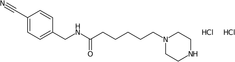 CAS: 1420537-73-0 | N-[(4-Cyanophenyl)methyl]-6-(piperazin-1-yl)hexanamide dihydrochloride, NX23769