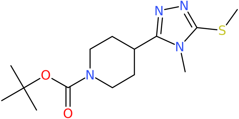 CAS: 952183-43-6 | 4-[4-Methyl-5-(methylthio)-4H-1,2,4-triazol-3-yl]piperidine, N-BOC protected, NX70791