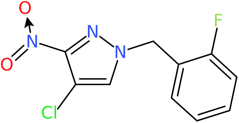 CAS: 1001500-06-6 | 4-Chloro-1-(2-fluorobenzyl)-3-nitro-1H-pyrazole, NX10253