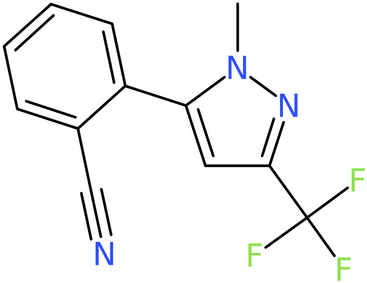 CAS: 910037-17-1 | 2-[1-Methyl-3-(trifluoromethyl)-1H-pyrazol-5-yl]benzonitrile, >97%, NX68228