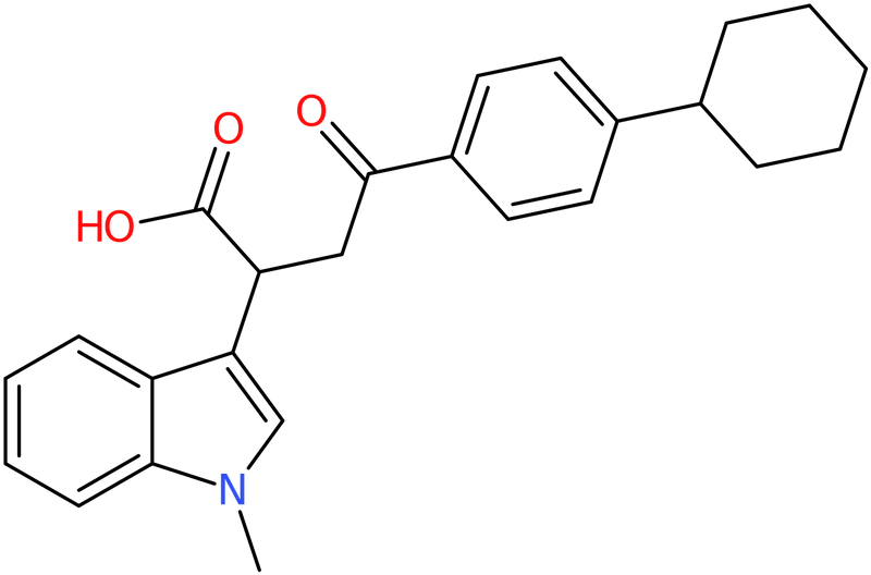 CAS: 937604-92-7 | 4-(4-Cyclohexylphenyl)-2-(1-methylindol-3-yl)-4-oxobutanoic acid, >90%, NX69845