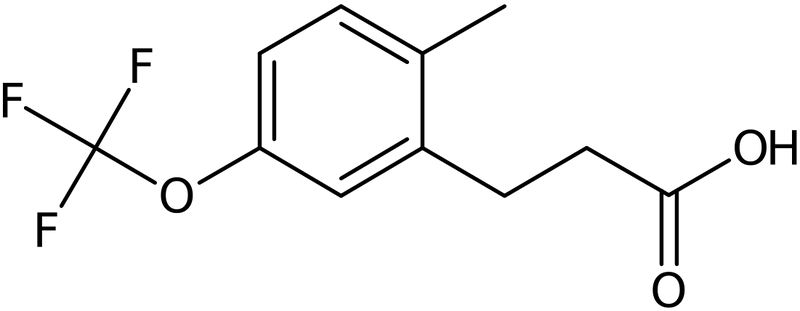 CAS: 1373921-10-8 | 3-[2-Methyl-5-(trifluoromethoxy)phenyl]propionic acid, >97%, NX22624