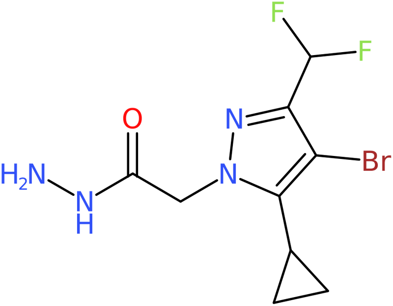 CAS: 1005631-88-8 | 2-[4-Bromo-5-cyclopropyl-3-(difluoromethyl)-1H-pyrazol-1-yl]acetohydrazide, NX10560