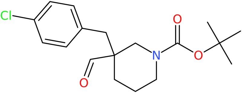 CAS: 952183-49-2 | 3-(4-Chlorobenzyl)-3-formylpiperidine, N-BOC protected, NX70796