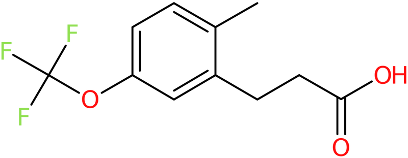 CAS: 1373921-10-8 | 3-[2-Methyl-5-(trifluoromethoxy)phenyl]propionic acid, >97%, NX22624