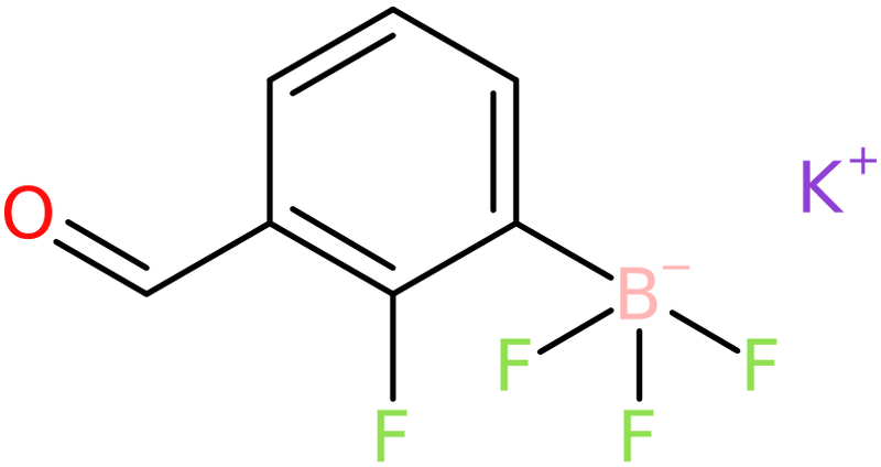 Potassium 2-fluoro-3-formylphenyltrifluoroborate, >95%, NX74743