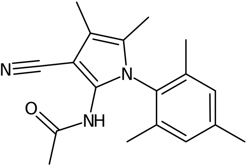 CAS: 157286-83-4 | N-[3-Cyano-4,5-dimethyl-1-(2,4,6-trimethyl-phenyl)-1H-pyrrol-2-yl]-acetamide, NX26551