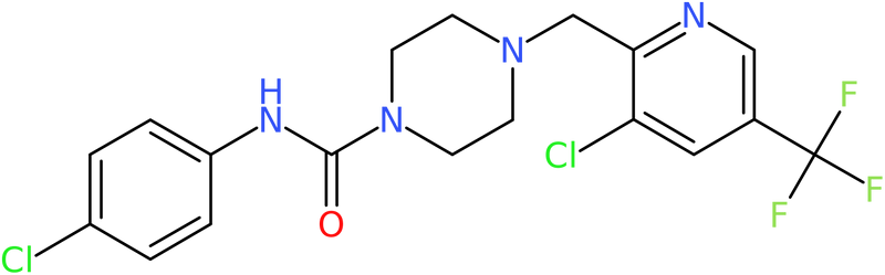 CAS: 1311279-57-8 | 4-(3-Chloro-5-trifluoromethyl-pyridin-2-ylmethyl)-piperazine-1-carboxylic acid (4-chloro-phenyl)-ami, NX20710