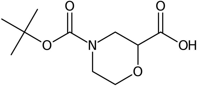 CAS: 189321-66-2 | Morpholine-2-carboxylic acid, N-BOC protected, tech, NX31596