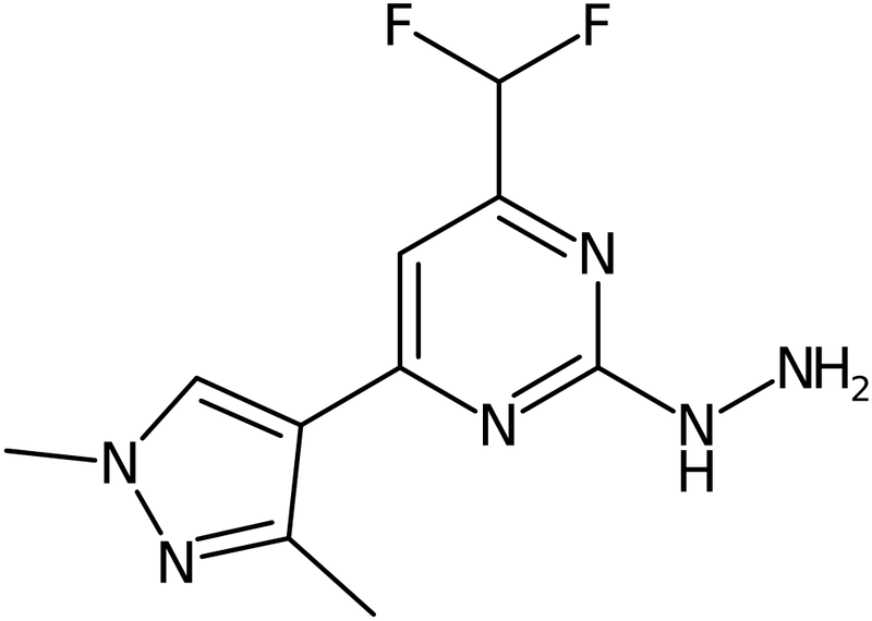 CAS: 1004644-06-7 | 4-(Difluoromethyl)-6-(1,3-dimethyl-1H-pyrazol-4-yl)-2-hydrazinylpyrimidine, NX10497