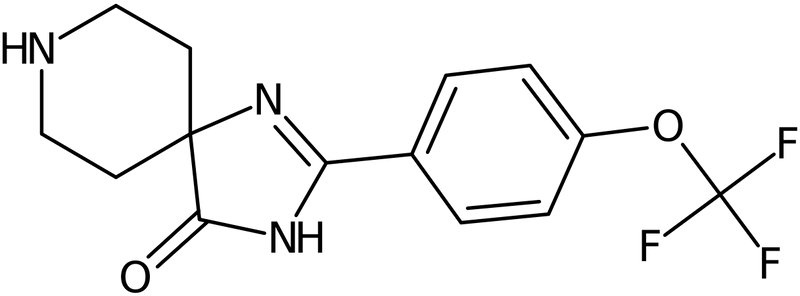 CAS: 1253924-71-8 | 2-[4-(Trifluoromethoxy)phenyl]-1,3,8-triazaspiro[4.5]dec-1-en-4-one, >97%, NX19034