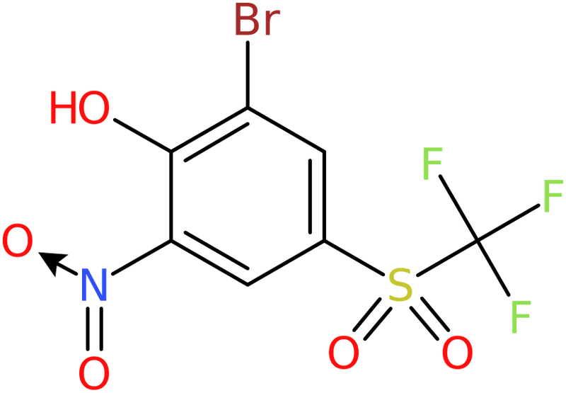 CAS: 1440535-14-7 | 2-Bromo-6-nitro-4-[(trifluoromethyl)sulphonyl]phenol, >95%, NX24420