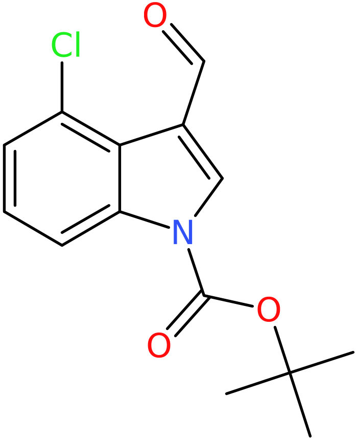 CAS: 914349-00-1 | 4-Chloro-3-formyl-1H-indole, N-BOC protected, >98%, NX68531