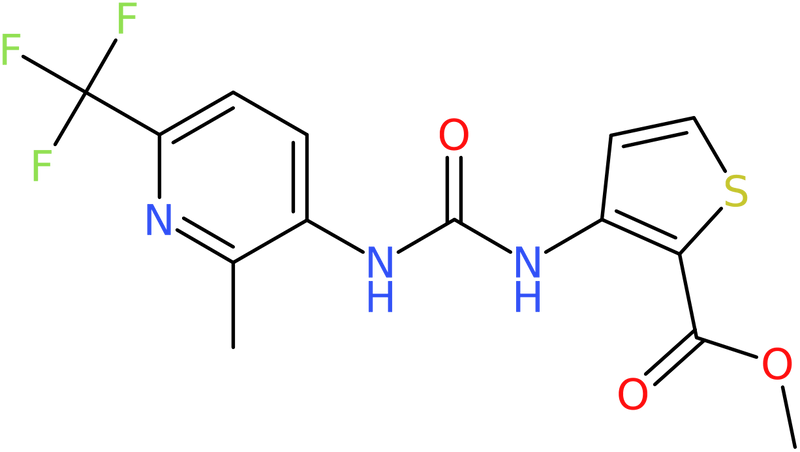 Methyl 3-[({[2-methyl-6-(trifluoromethyl)pyridin-3-yl]amino}carbonyl)amino]thiophene-2-carboxylate, NX74548