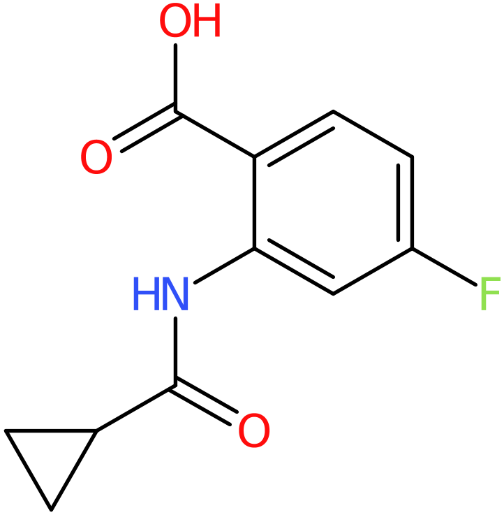 CAS: 953753-01-0 | 2-[(Cyclopropylcarbonyl)amino]-4-fluorobenzoic acid, NX70861