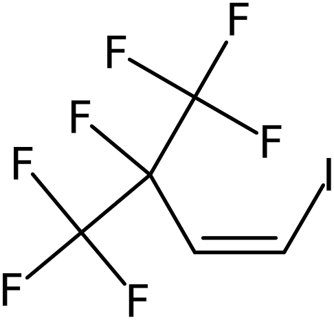 CAS: 243139-61-9 | 1H,2H-Heptafluoro(1-iodo-3-methylbut-1-ene), >97%, NX37108