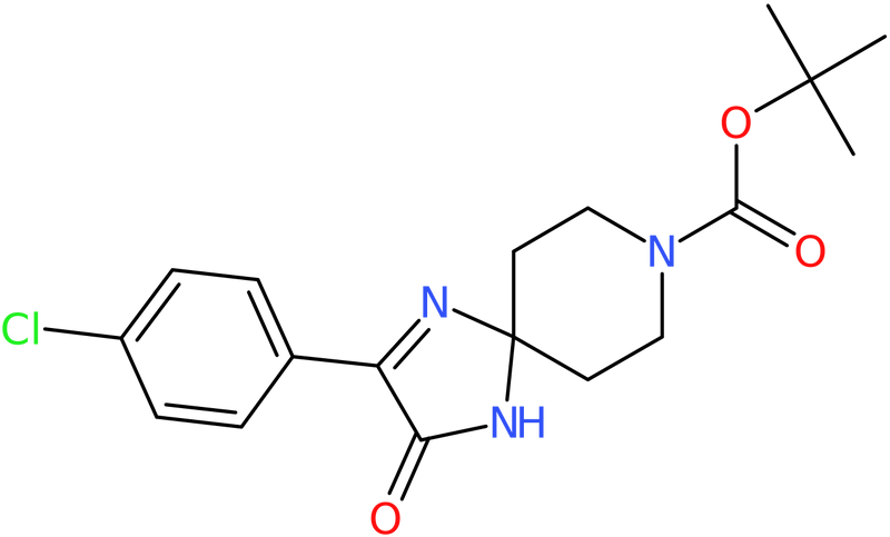 CAS: 931359-26-1 | tert-Butyl 2-(4-chlorophenyl)-3-oxo-1,4,8-triazaspiro[4.5]dec-1-ene-8-carboxylate, NX69459