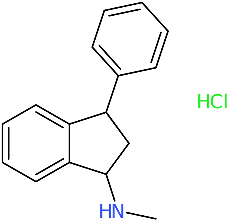 N-Methyl-3-phenyl-indan-1-amine hydrochloride, NX74284