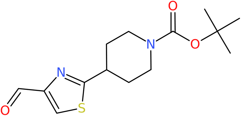 CAS: 869901-02-0 | 4-(4-Formyl-2-thiazolyl)-1-piperidinecarboxylic acid, 1,1-dimethylethyl ester, >97%, NX65067