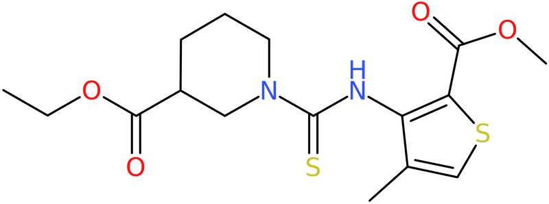 Ethyl 1-({[2-(methoxycarbonyl)-4-methylthien-3-yl]amino}carbonothioyl)piperidine-3-carboxylate, NX73870