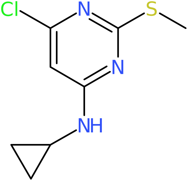 CAS: 951884-05-2 | 6-Chloro-N-cyclopropyl-2-(methylsulphanyl)pyrimidin-4-amine, NX70638