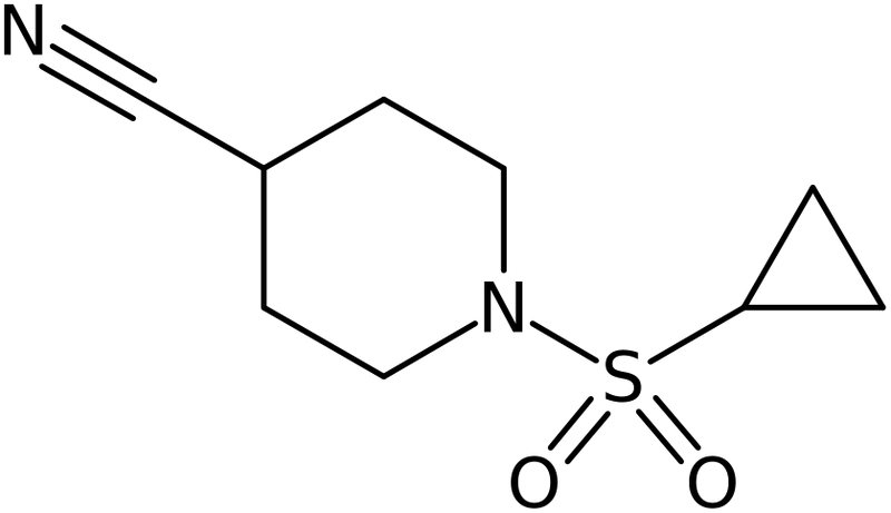 CAS: 1036738-82-5 | 1-(Cyclopropylsulfonyl)piperidine-4-carbonitrile, >97%, NX12032